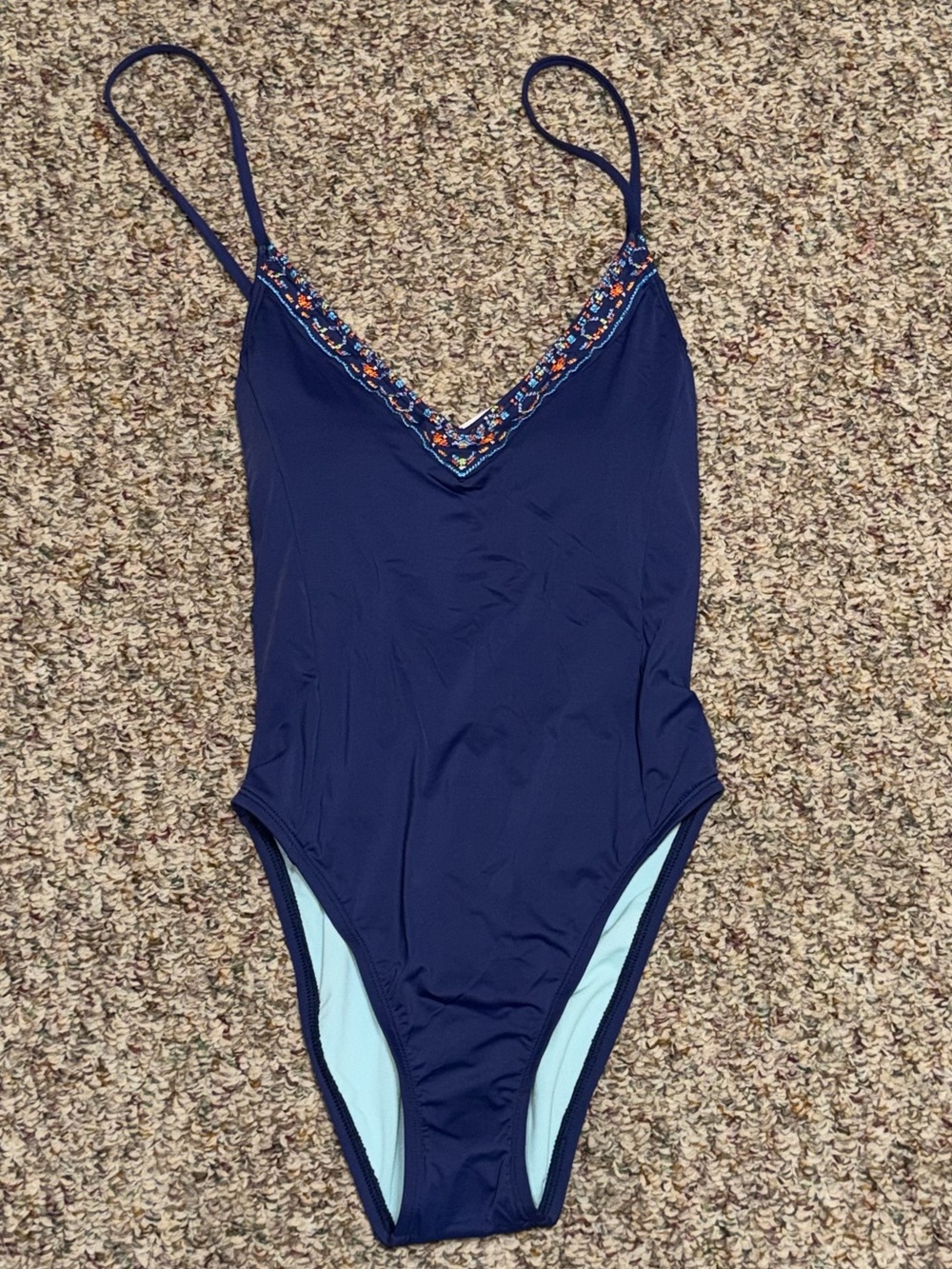 NWT women's size‎ medium Navy One-Piece Swimsuit Hobie swim beach